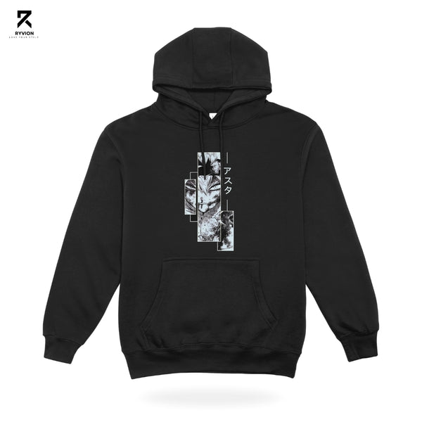 Japanese Anime Character Comic Panel Hoodie - Black