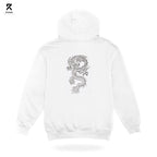 Ryvion Ethereal Dragon Minimal Hoodie – White