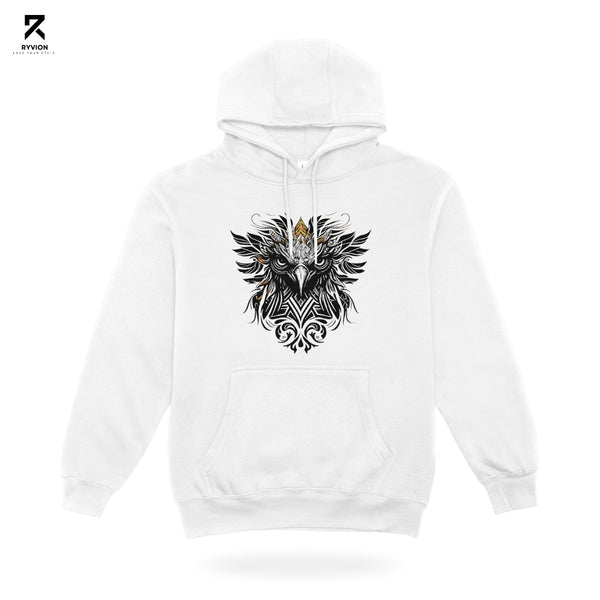 Ryvion Royal Raven Sigil Hoodie – White