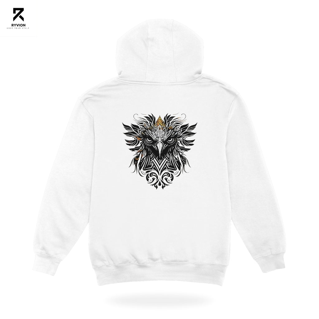Ryvion Royal Raven Sigil Hoodie – White